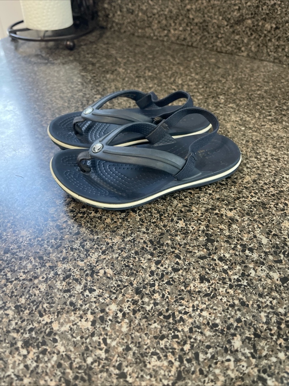 Crocs Kids' Blue Thong Slingback Sandals Size C9